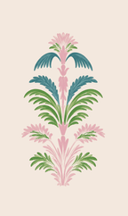 Bellagio Blush Linen Palm Fan Study - Tapestry