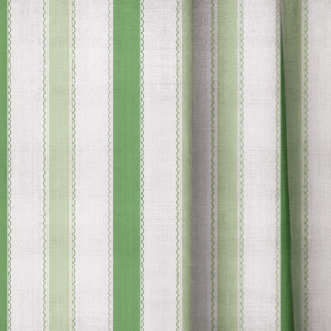 Bellagio Blush Mint Stripes - Drapery