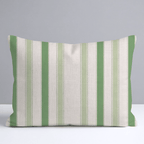 Bellagio Blush Mint Stripes Throw Pillow - Lemon Park