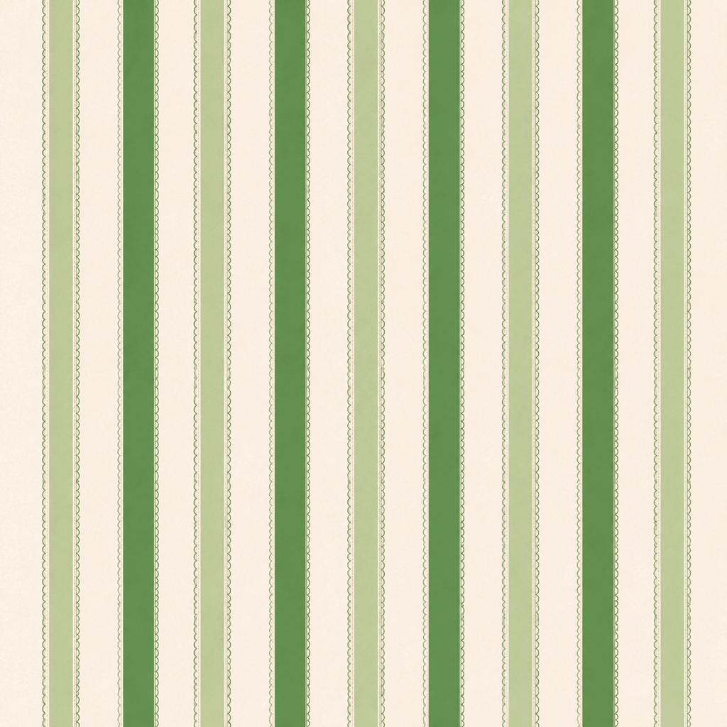 Bellagio Blush Mint Stripes Wallpaper