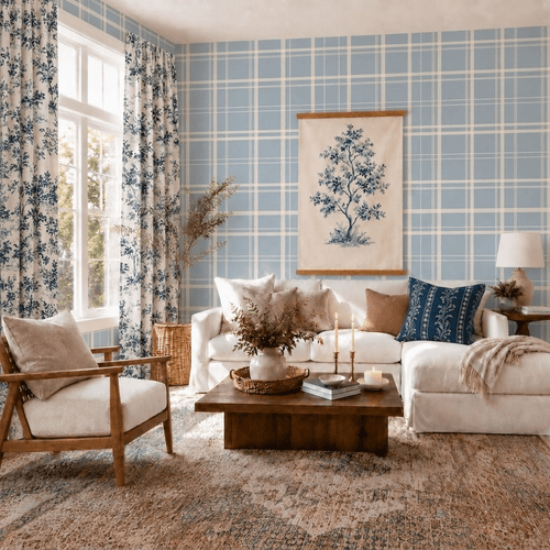 Benjamin Gingham Wallpaper