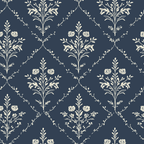 Benjamin Navy Floral Wallpaper
