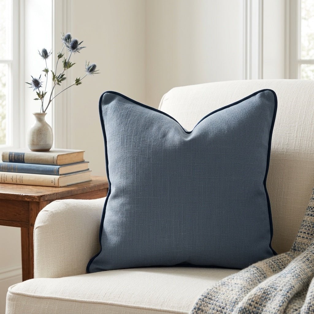 Benjamin Navy Throw Pillow