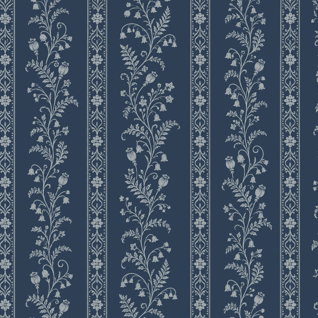 Benjamin Toile Stripes Wallpaper