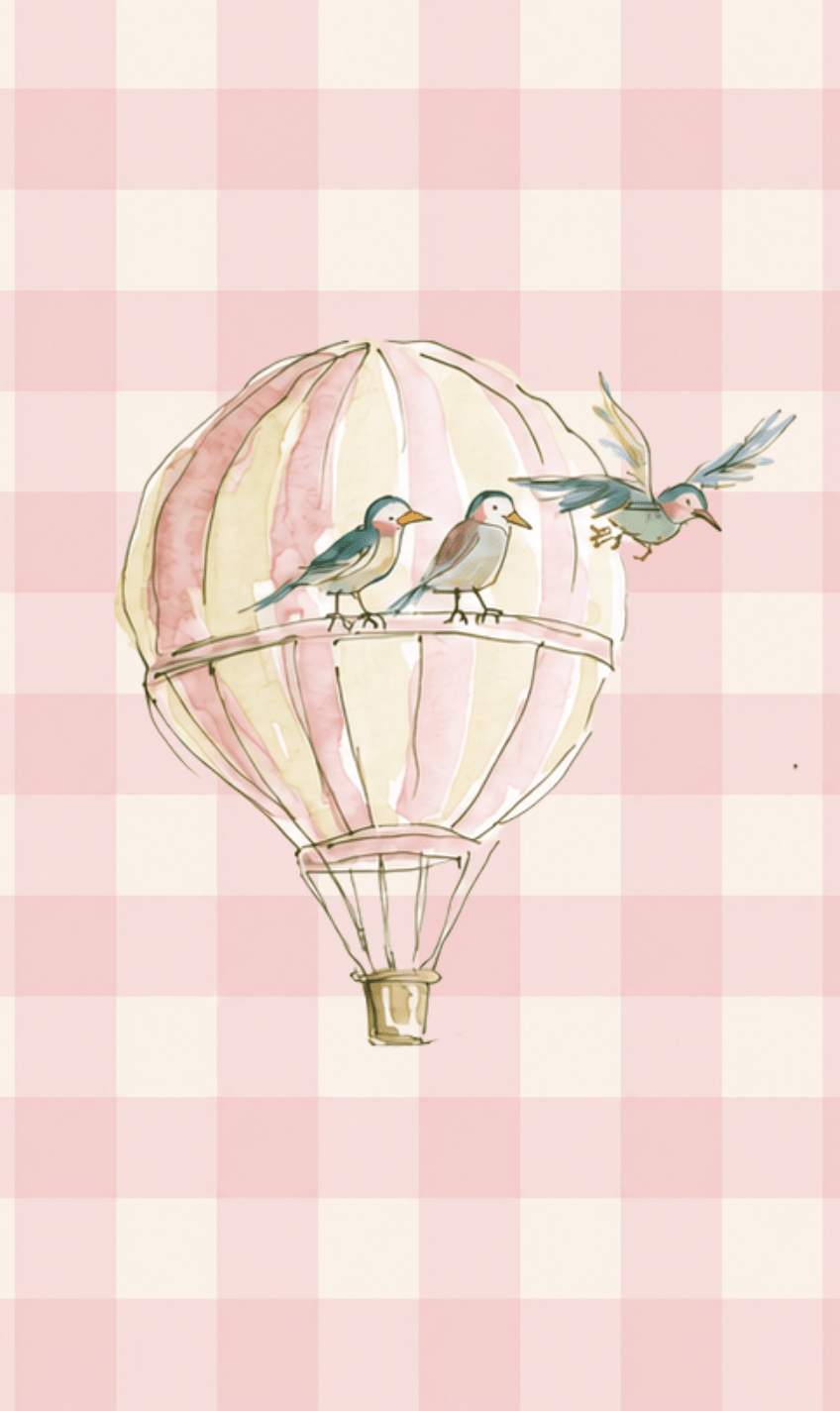 Juliet's Garden Balloon Gingham Study - Tapestry