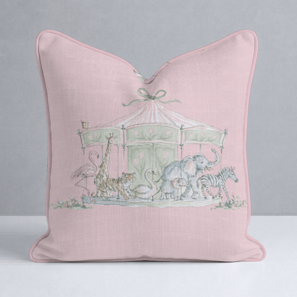 Juliet's Garden Bubble Carrousel Throw Pillow - Lemon Park