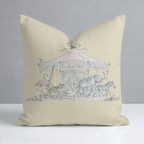 Juliet's Garden Easter Carrousel Throw Pillow - Lemon Park
