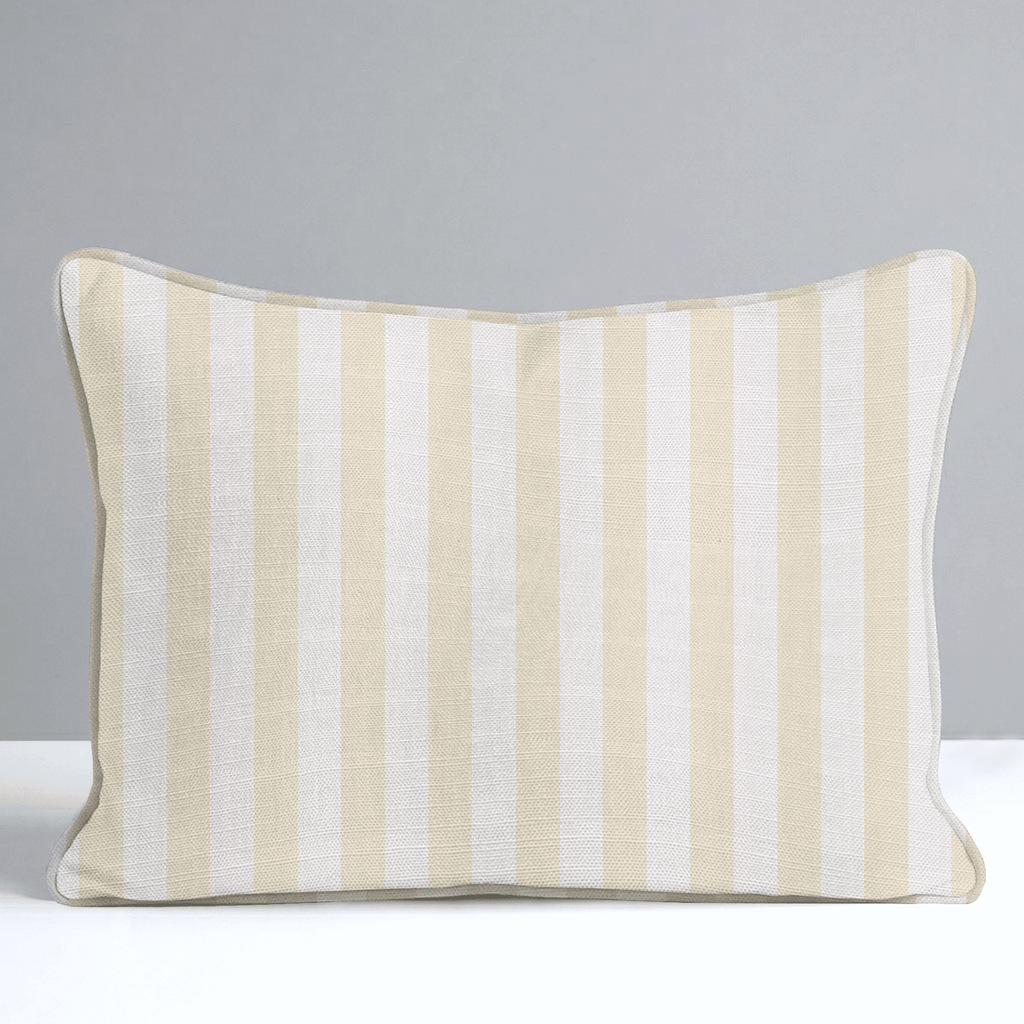 Juliet's Garden Easter Yellow Stripe Throw Pillow - Lemon Park