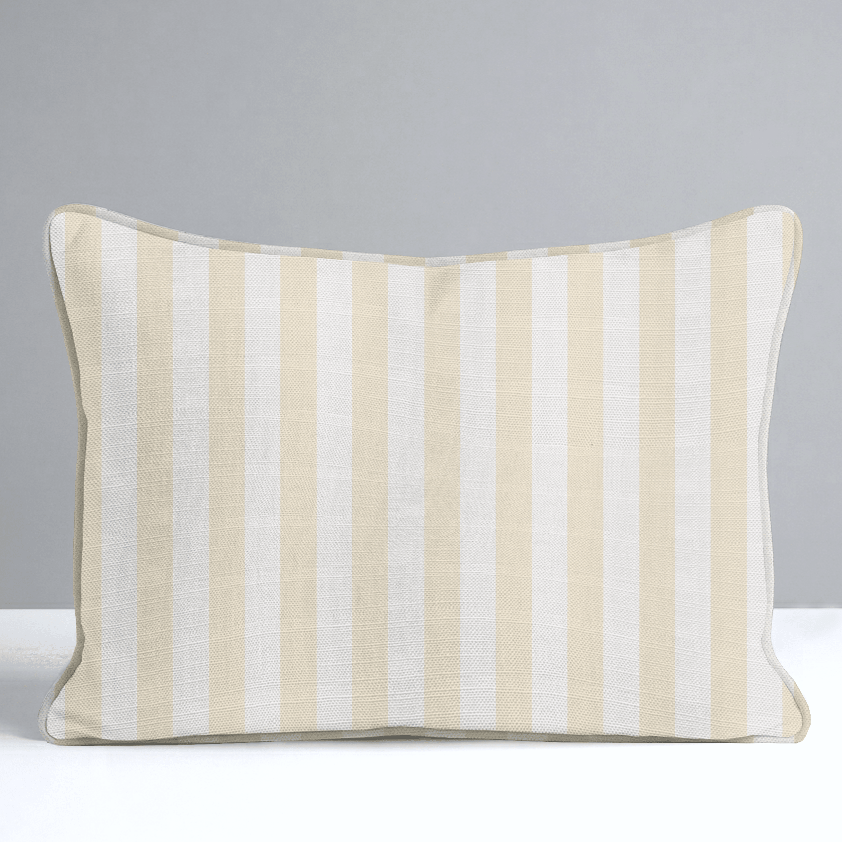 Juliet's Garden Easter Yellow Stripe Throw Pillow - Lemon Park