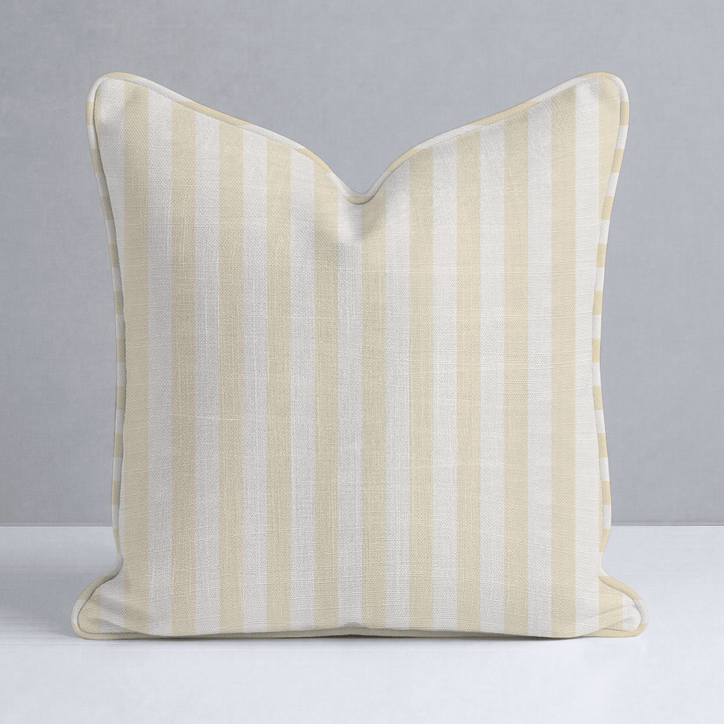 Juliet's Garden Easter Yellow Stripe Throw Pillow - Lemon Park