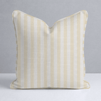 Juliet's Garden Easter Yellow Stripe Throw Pillow - Lemon Park