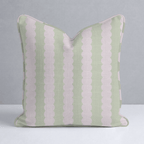 Juliet's Garden Pistachio and Bubble Stripe Throw Pillow - Lemon Park
