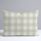 Juliet's Garden Pistachio Gingham Throw Pillow - Lemon Park
