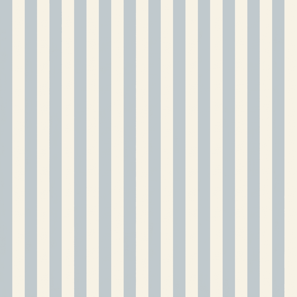 Juliet's Garden Robin Blue Stripe Wallpaper