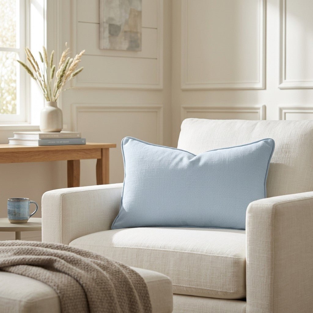 Juliet's Garden Robin Blue Throw Pillow