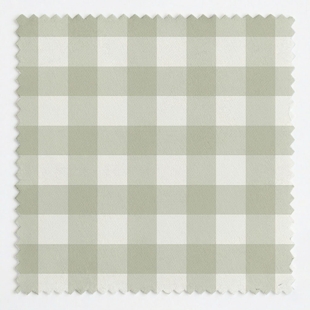 Loose Stems Lichen Gingham_ - Fabric - Lemon Park