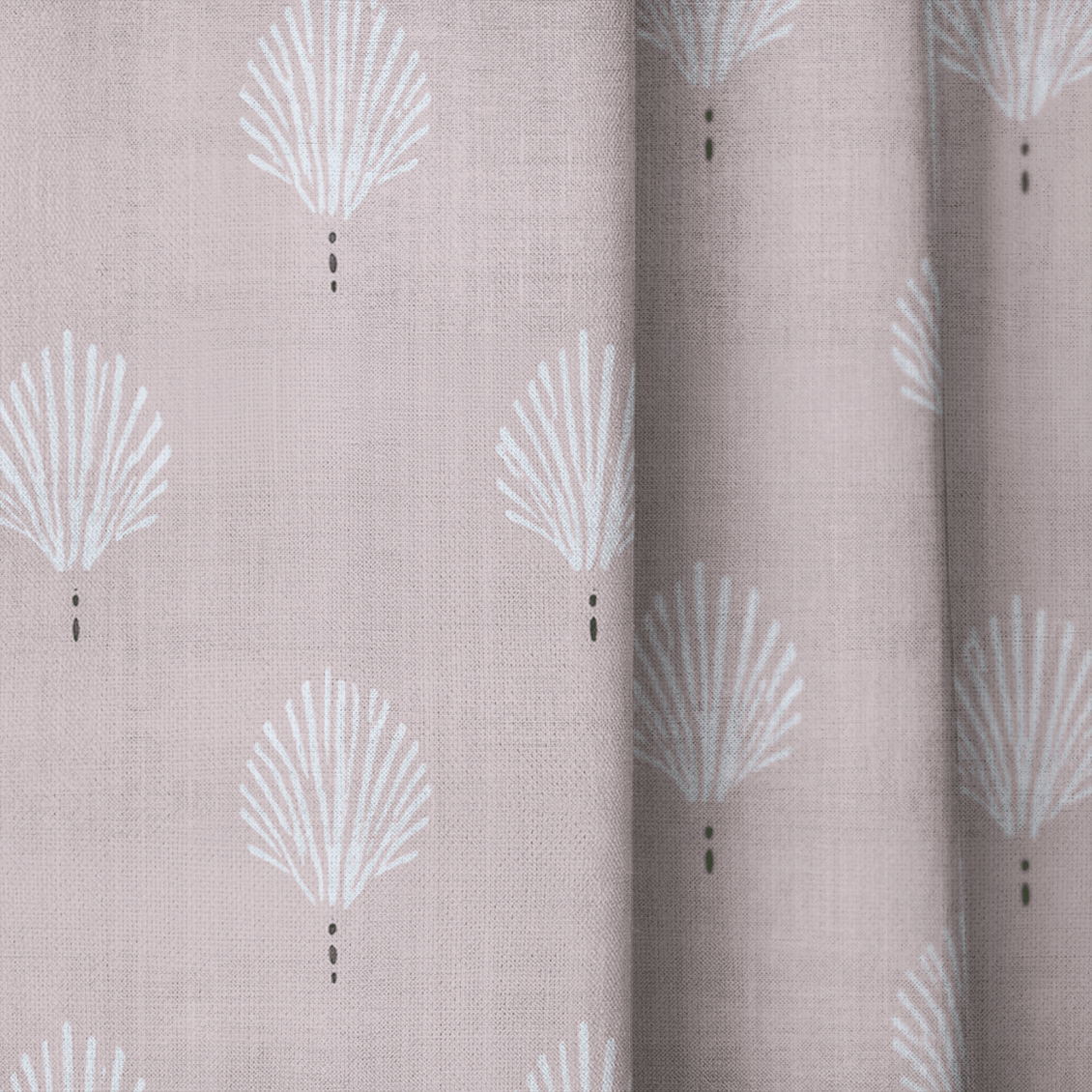 Loose Stems Petaline Block Print - Drapery