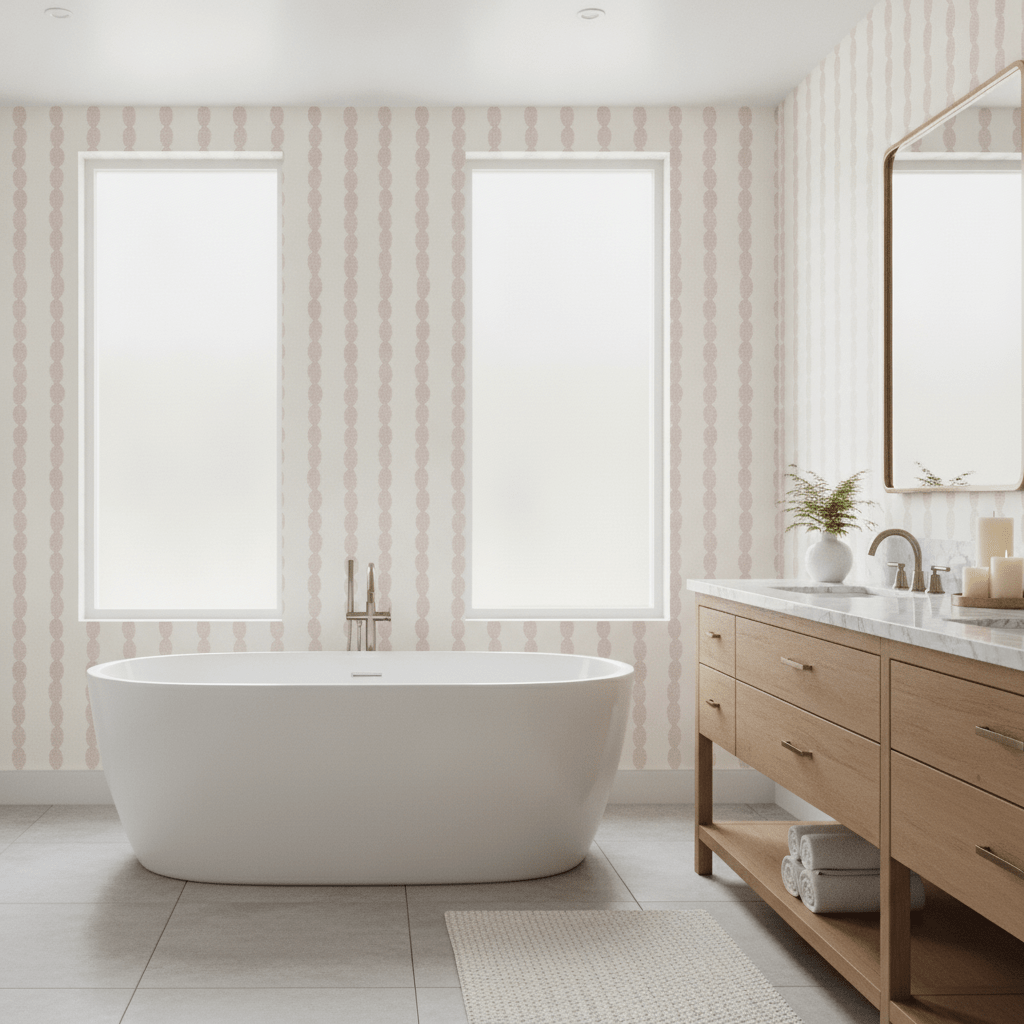 Loose Stems Petaline Chord Stripe Wallpaper