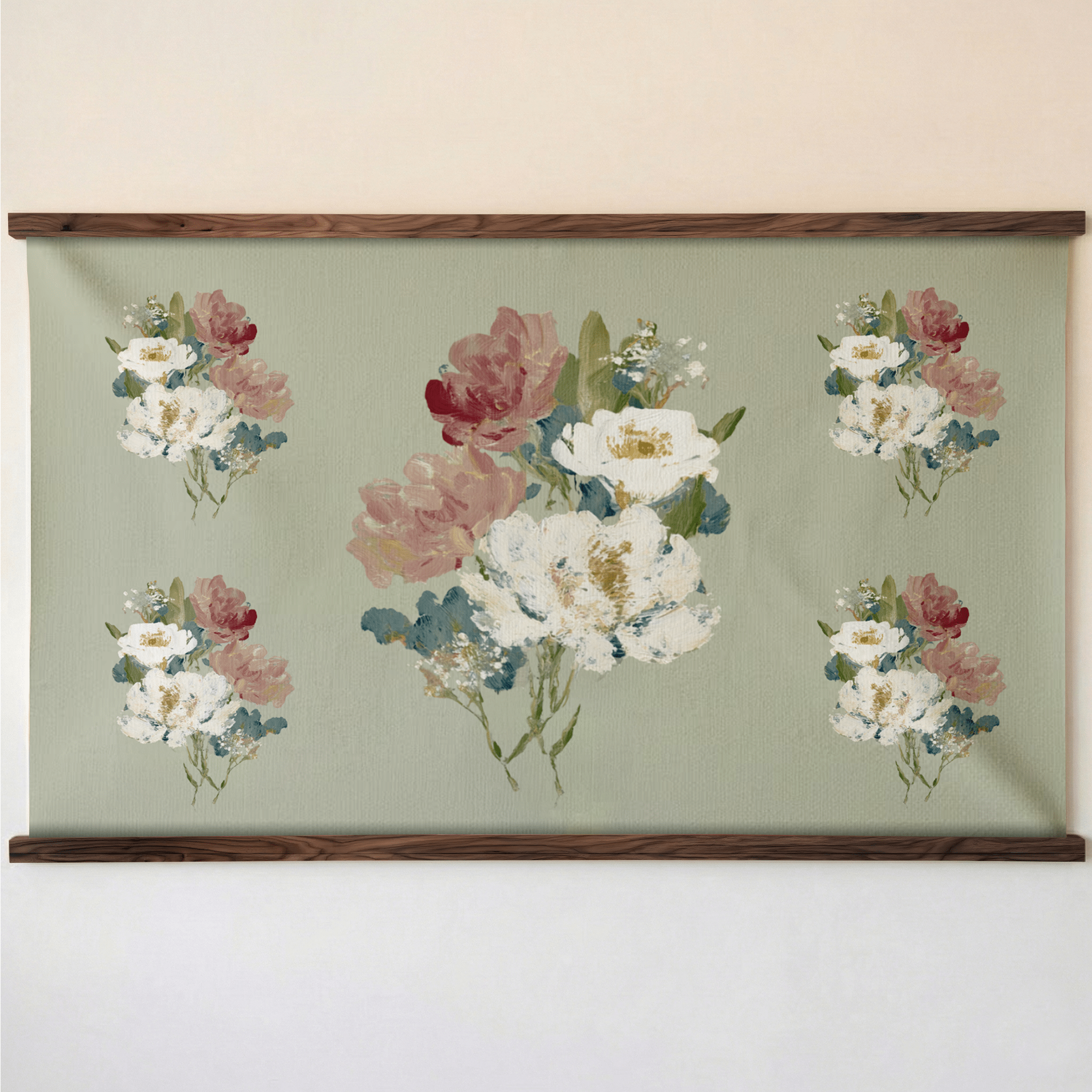 Loose Stems Sage Motif - Tapestry