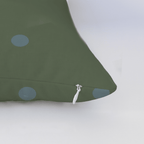 The Silk Garden Evergreen Dots Throw Pillow