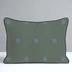 The Silk Garden Evergreen Dots Throw Pillow - Lemon Park