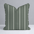 The Silk Garden Evergreen Stripes Throw Pillow - Lemon Park