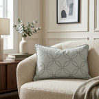 The Silk Garden Sage Diamond Throw Pillow