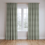 The Silk Garden Sage Stripes - Drapery