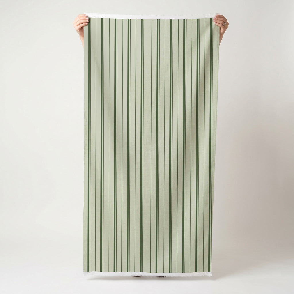 The Silk Garden Sage Stripes - Fabric
