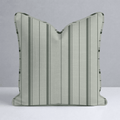 The Silk Garden Sage Stripes Throw Pillow - Lemon Park