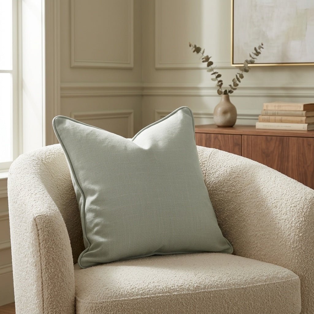 The Silk Garden Sage Throw Pillow